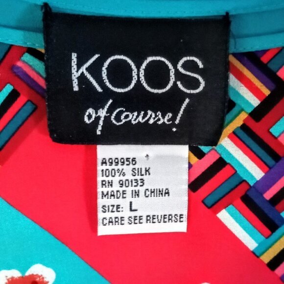 Koos Of Course! Multicolor Floral Silk Sleeveless Top - Picture 3 of 4
